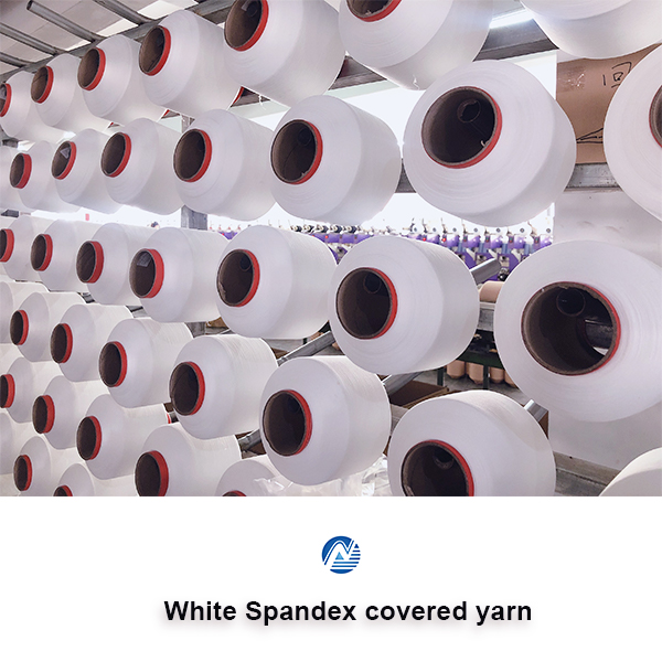white spandex covered yarn