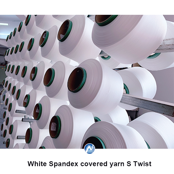 white spandex covered yarn S Twist